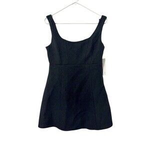 NWT Aqua Women’s Black Mini Tweed Sleeveless Dress Size M